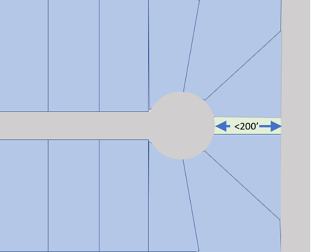 Pedestrian connections from cul-de-sacs 